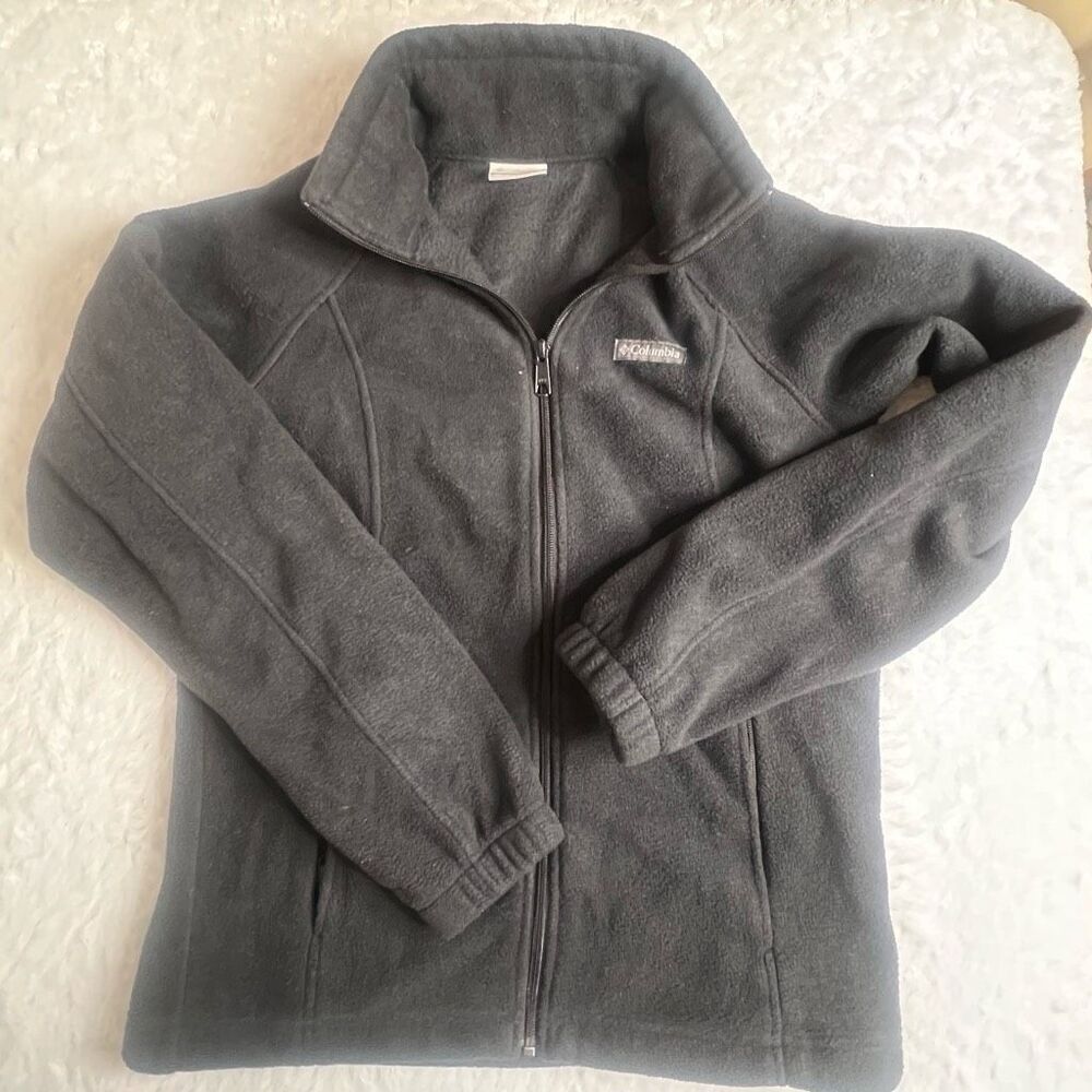 Columbia Womens black Full Zip Fleece Jacket Size Medium